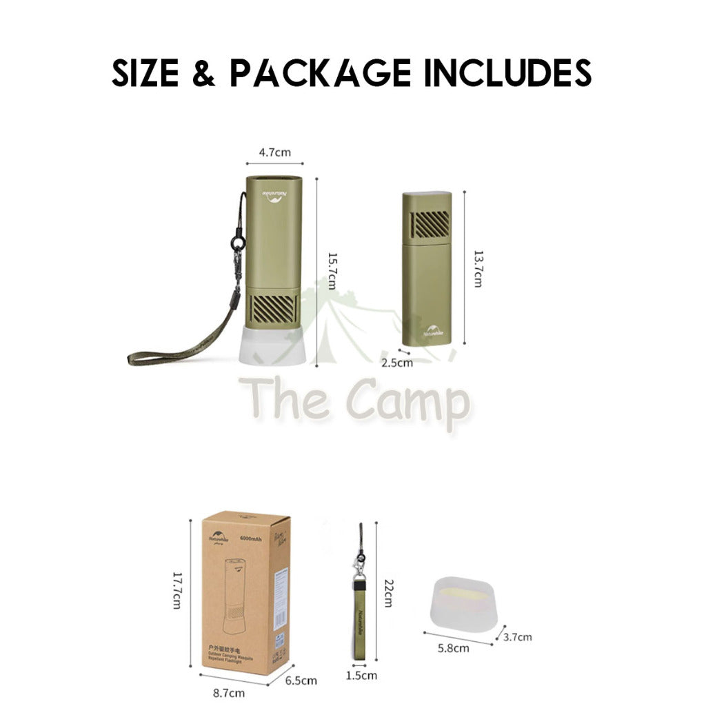 Naturehike Mosquito Repellent Flashlight Portable Outdoor Camping Waterproof Lamp Repeller Light Lamp UV CNH22DQ021