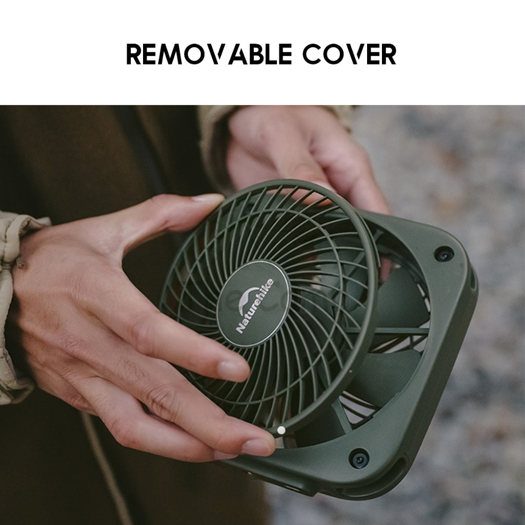 Naturehike USB Fan Camping Outdoor Rechargable Two Way Direction Forward Backward Variable Speed 3 Speed
