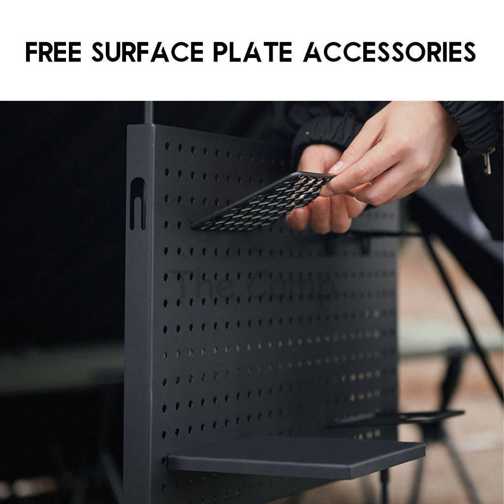 Shinetrip PegBoard Hole Board Peg Board Outdoor Camping Rack Shelf Holder Black Wall Storage Board