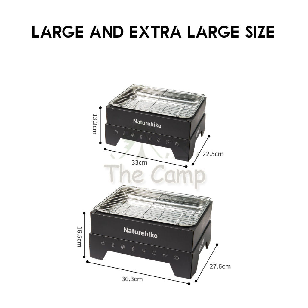 Naturehike Disposable BBQ Grill Stove Set Charcoal BBQ Kit Rack Reusable 2-3 Times Camping Outdoor CNK2300CW012