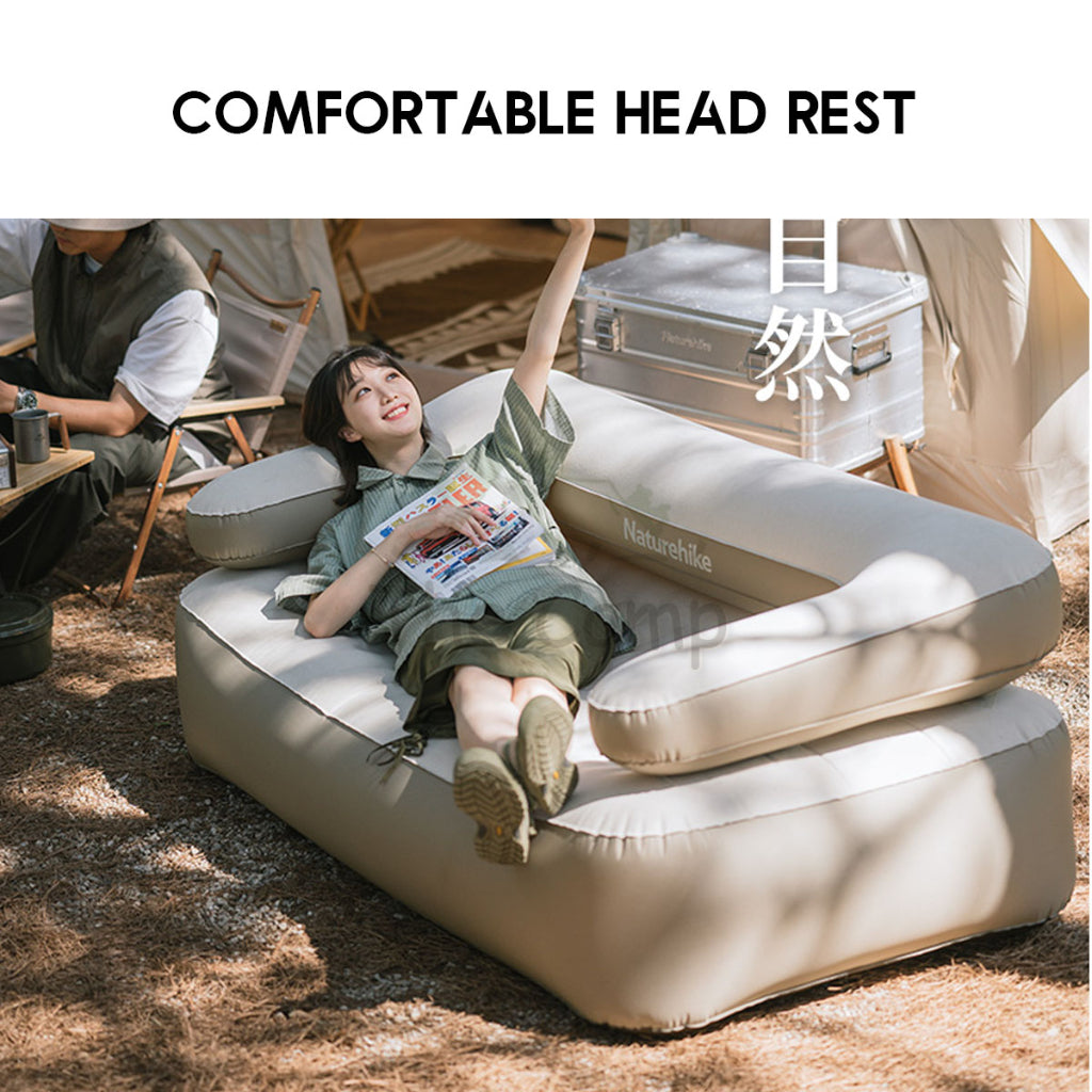 Naturehike 2 In 1 Inflatable Sofa & Bed TPU Outdoor Camping Portable 35CM Thickened Double Single Bed Mattress NH22FCD06