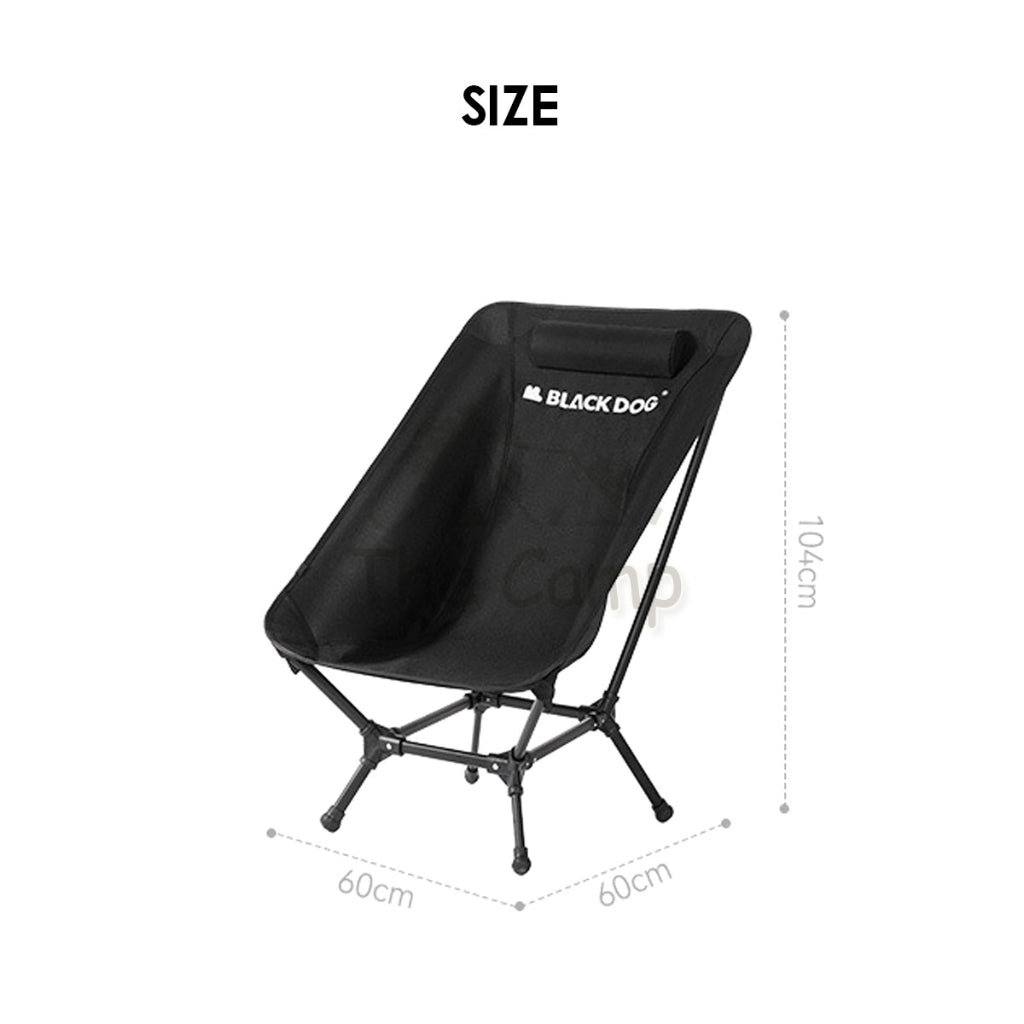 Blackdog Adjustable Angle Moon Chair Foldable Folding Camping Outdoor Tent Table Flysheet Black CBD2300JJ024