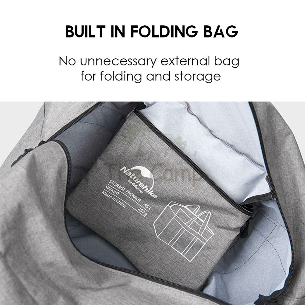 Naturehike Camping Foldable Storage Bag 45L 100L Litre  Lightweight Duffle Travel Luggage Light Hiking Family NH17S021
