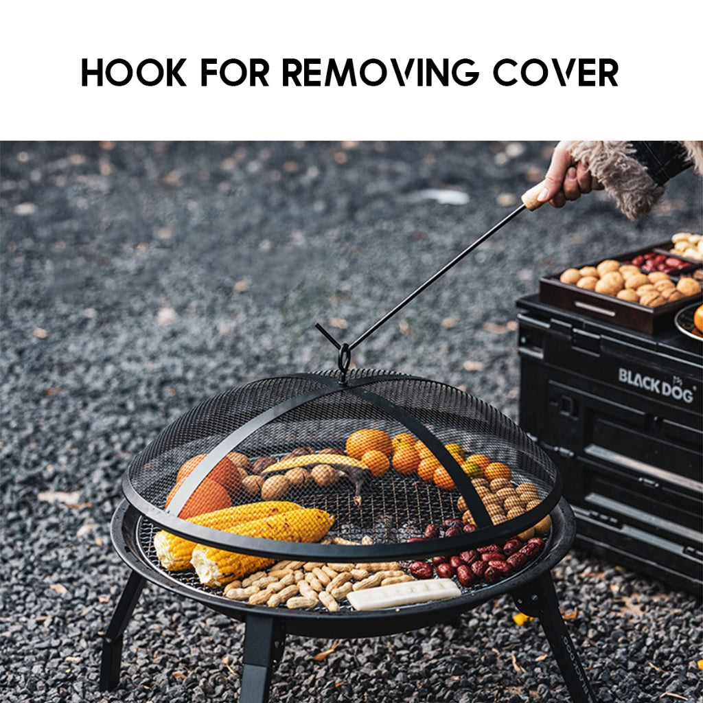 Blackdog Round BBQ Fire Pit Outdoor Camping Folding Foldable Grill Barbecue Fire Pond Firepit Charcoal CBD230CF013