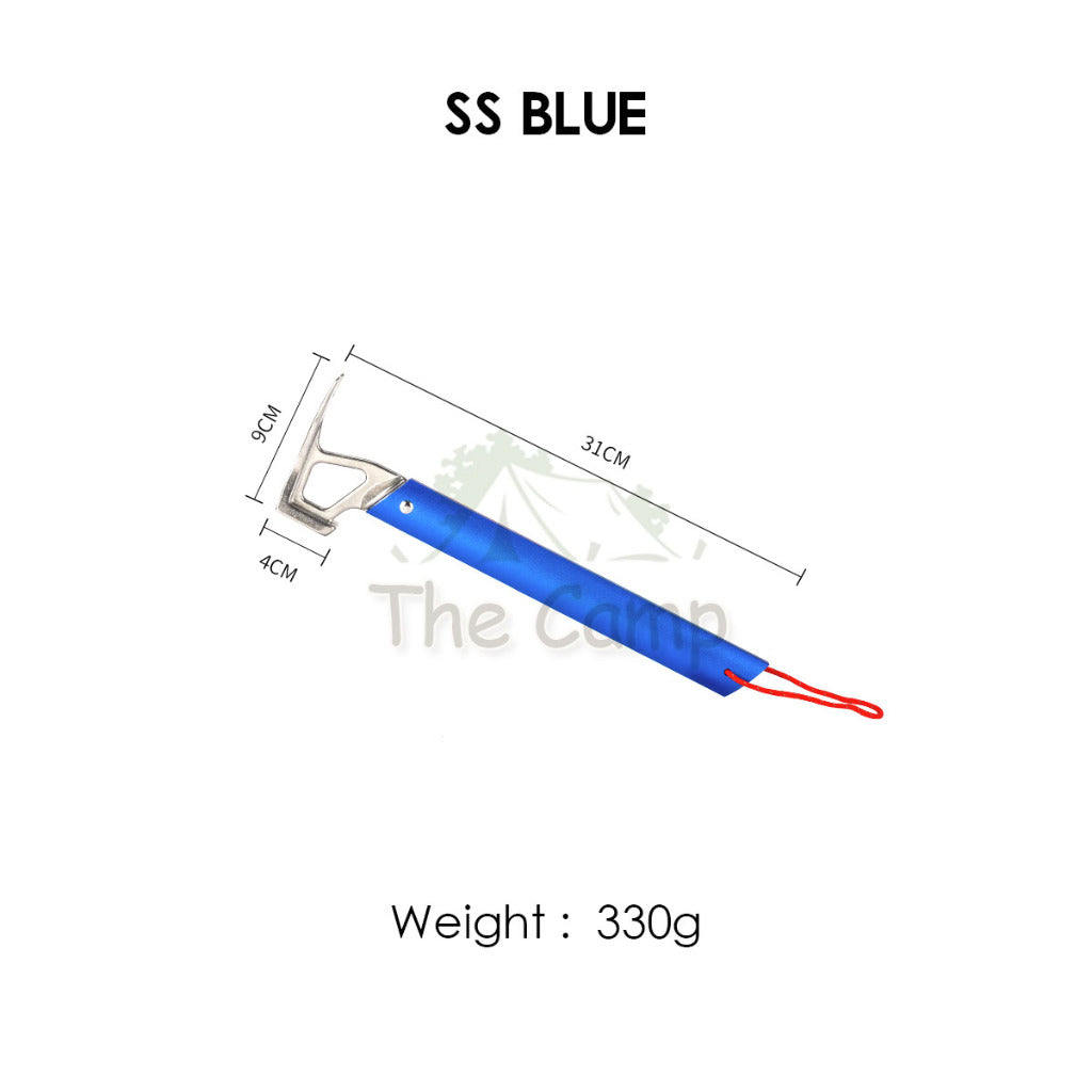 Camping Hammer Stainless Steel Copper Aluminium Brass Solid Wood Handle Peg Stake Nail Hammers Multifunction