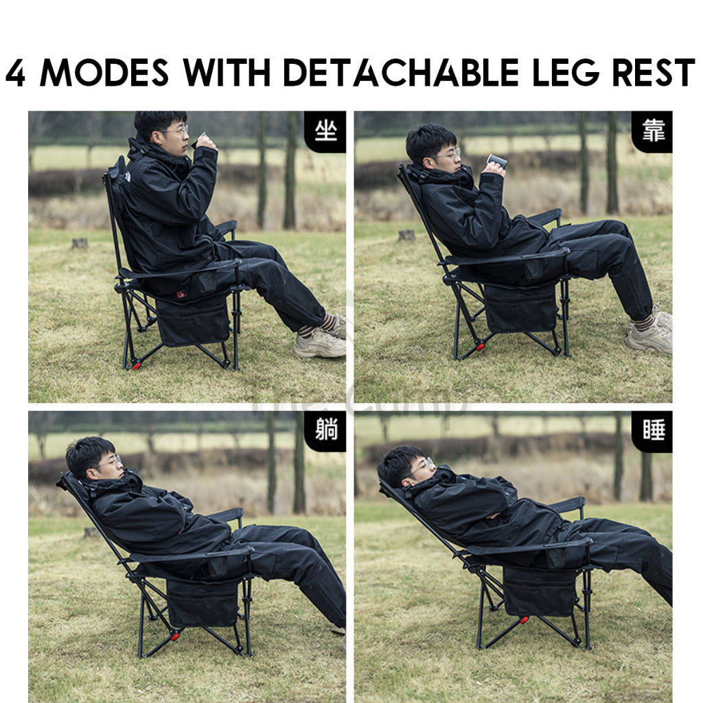 Blackdog Camping Leg Rest Recliner Lazy Chair Headrest Lounge Leisure Foldable Lying Sleeping Outdoor CBD2550JJ039