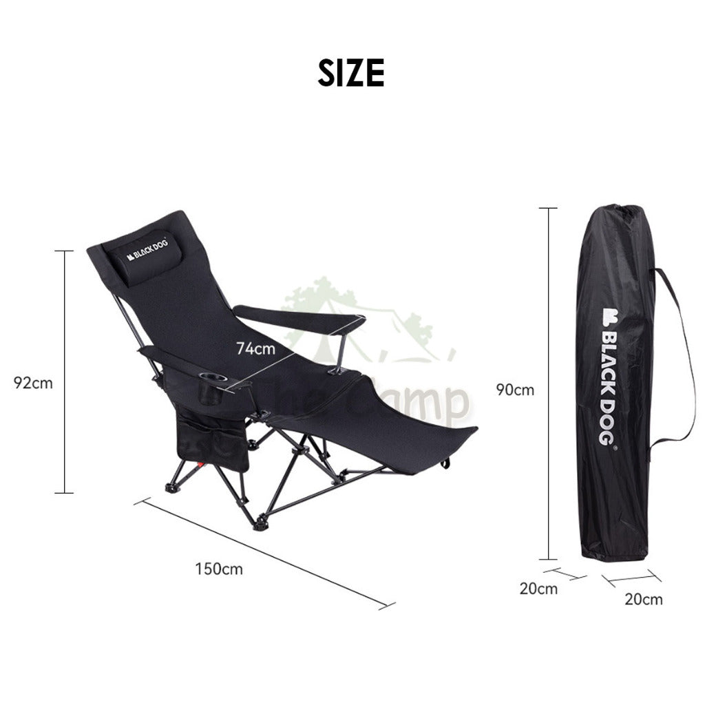 Blackdog Camping Leg Rest Recliner Lazy Chair Headrest Lounge Leisure Foldable Lying Sleeping Outdoor CBD2550JJ039