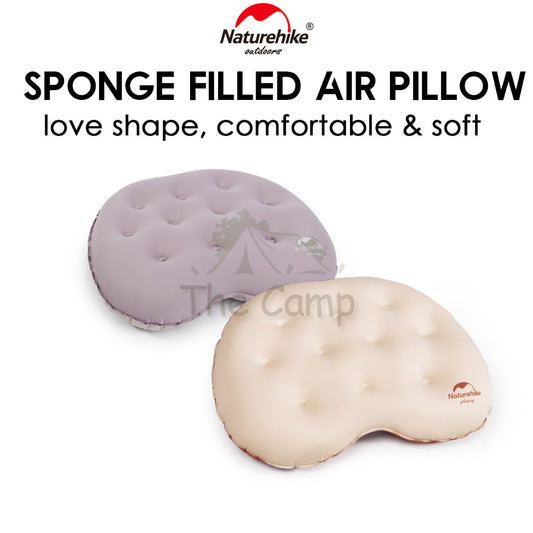 Naturehike Sponge Filled Air Pillow Inflatable Soft Outdoor Camping Silent Soundless Inflate Travel Air Bed CNH22DZ011
