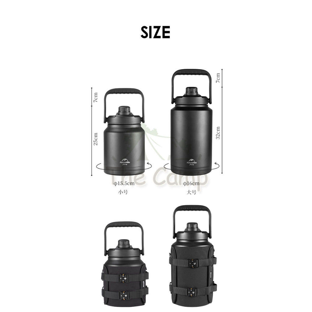 Naturehike Thermos Bottle 2.5L 3.8L UltraLight Portable Outdoor Camping Travel Stainless Steel 304 Pot Jug NH22SJ001
