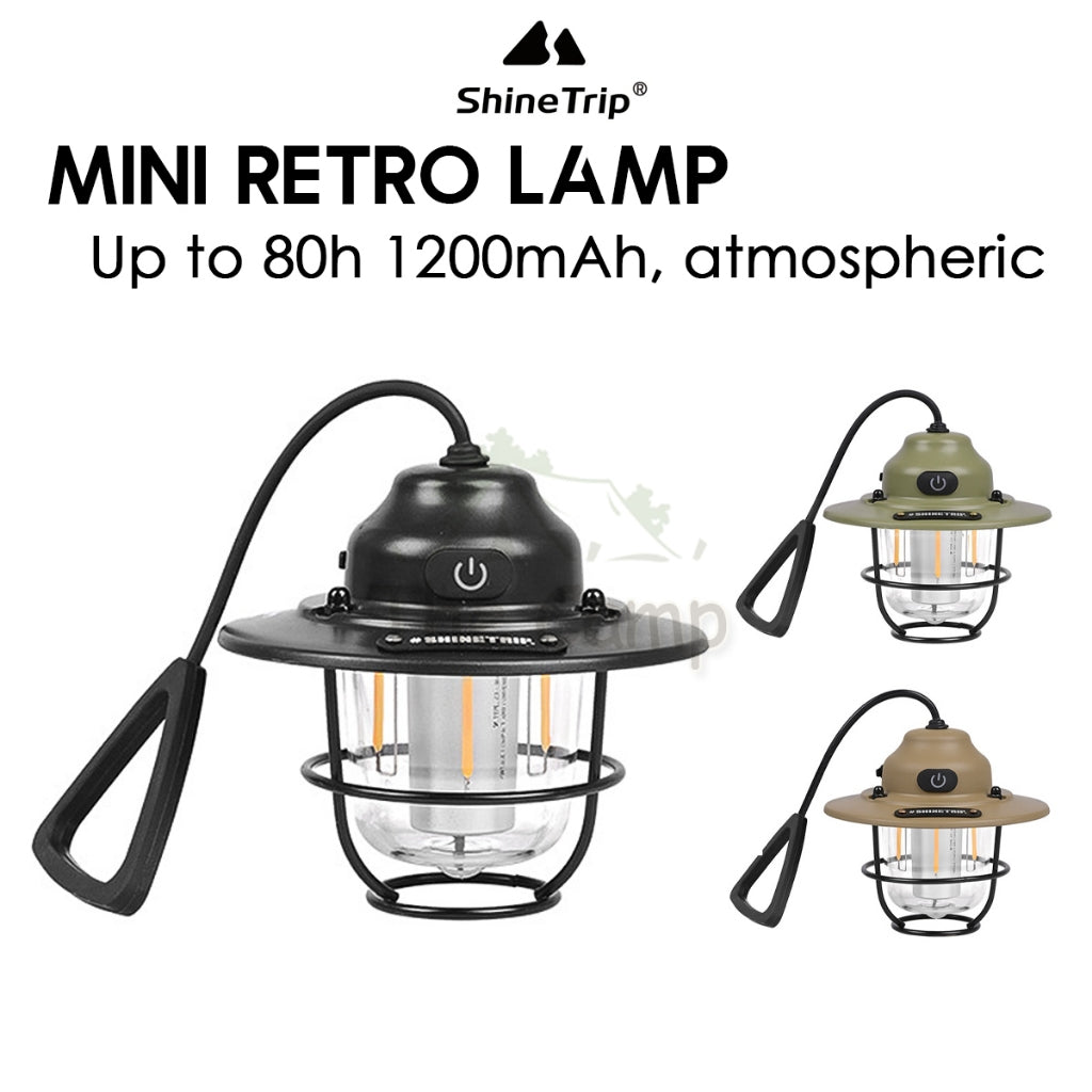 Shinetrip Mini Retro Lamp Outdoor Camping LED Mini Light Atmosphere Atmospheric Lantern Lampu 05 Series A473 Pine Cone