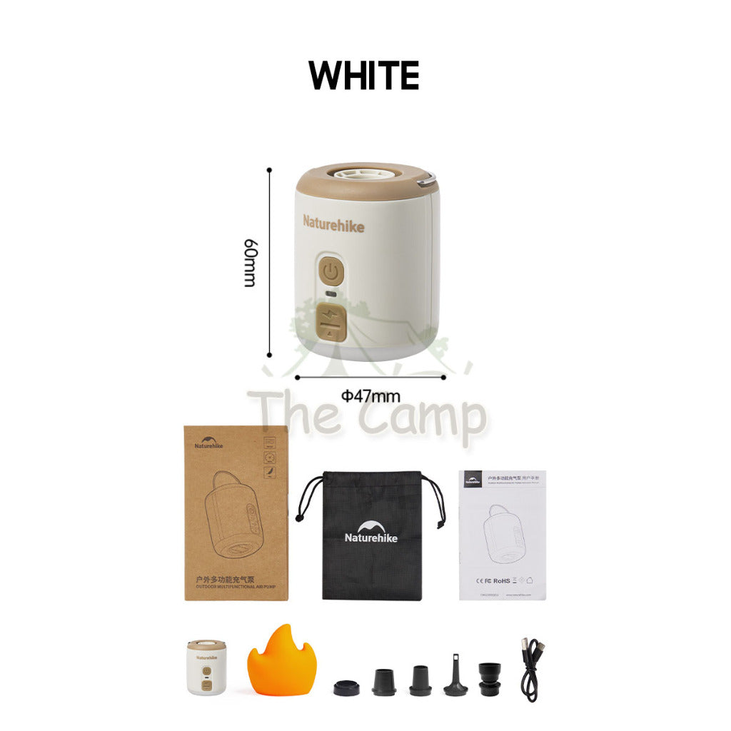 Naturehike Mini Air Pump with Light Outdoor Camping Inflatable Mattress Bed Pump Pillow Tent Lamp CNK2300DQ022