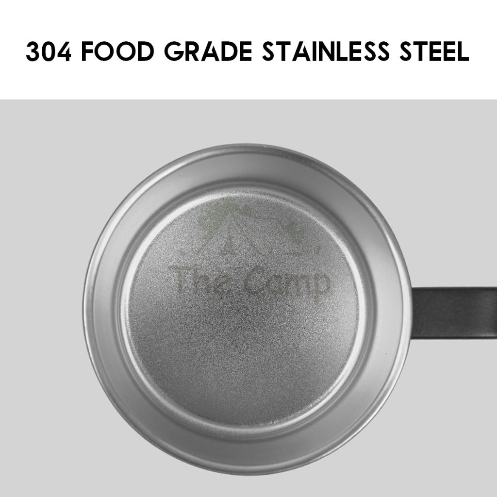 Shinetrip 05 Series 350ML Tactical Double Layer Cup with Lid & Handle Outdoor Camping 304 Stainless Steel Mug