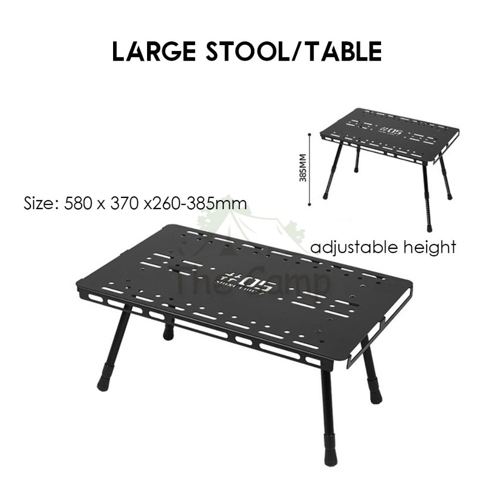 Shinetrip Stool Table for Aluminium Box Set Expandable IGT Storage Box 44L 72L Tactical Case Stool Table Outdoor Camping