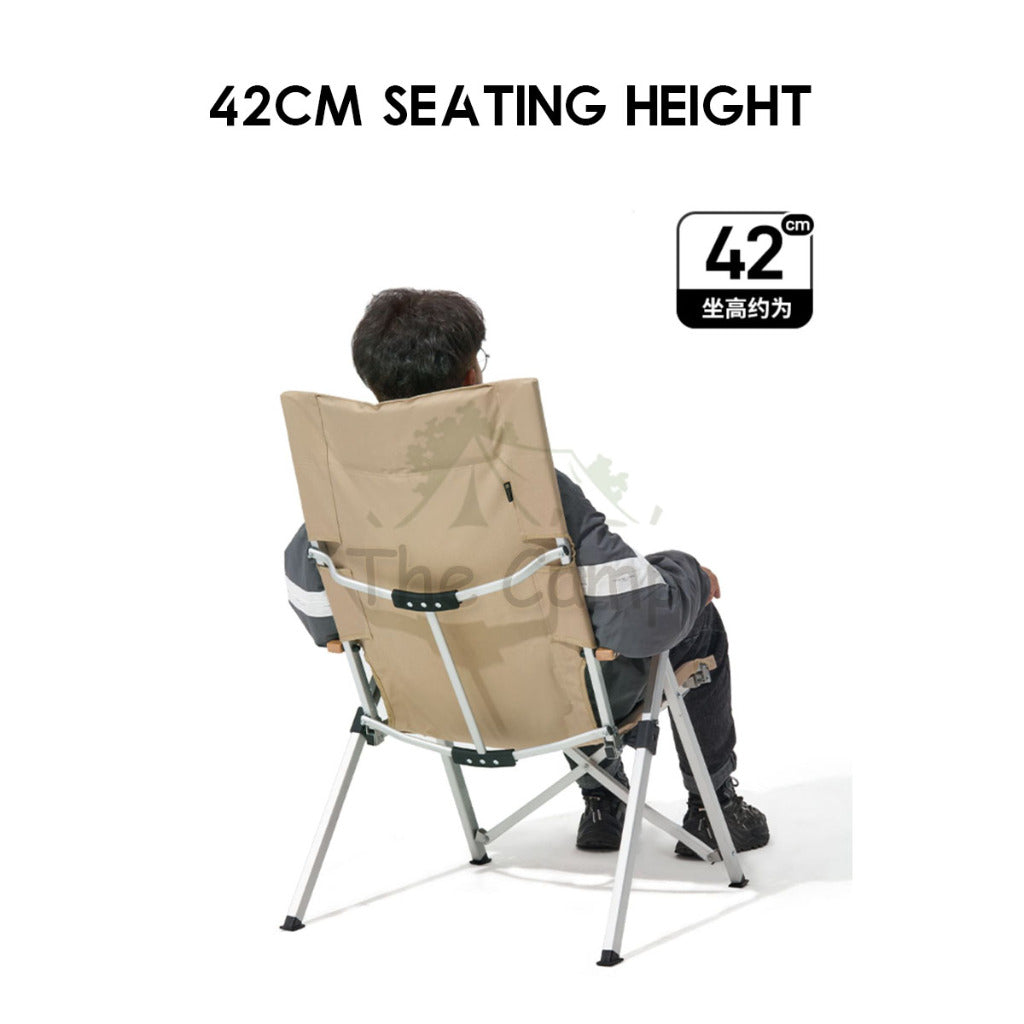 Mobi Garden Recliner Chair High Back Aluminum Alloy Adjustable Armrest Outdoor Camping Moon Chair Kermit NX22665047