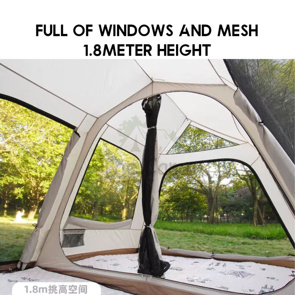 Vidalido Mountain Trip Auto Tent with Front TPU 2 Rooms Multiple Mode Outdoor Camping Poon Saan Cabin Sanstay