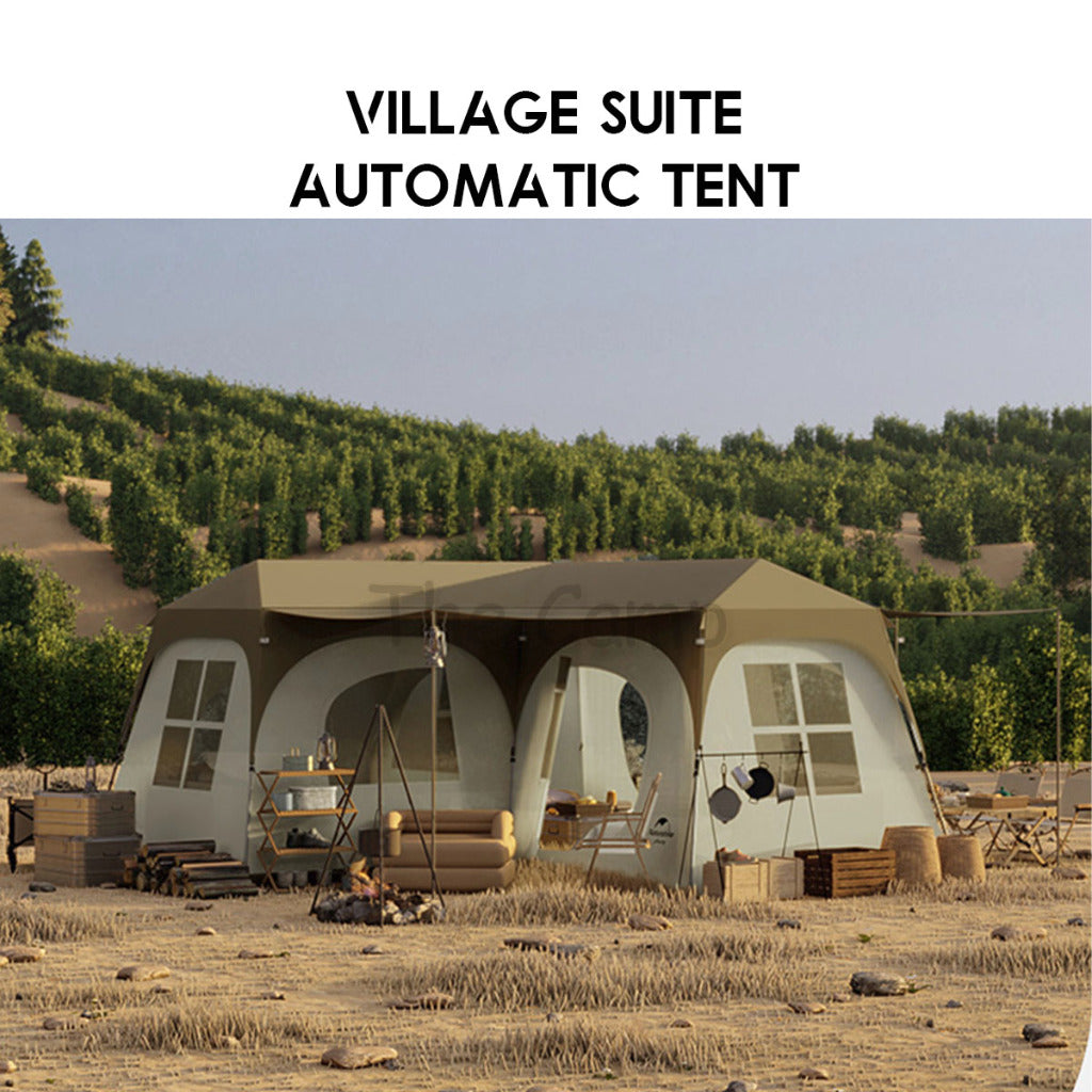 Naturehike Village Suite Auto Tent 3 Room 2 Living Hall Large Outdoor Camping Flysheet CNH23ZP12004