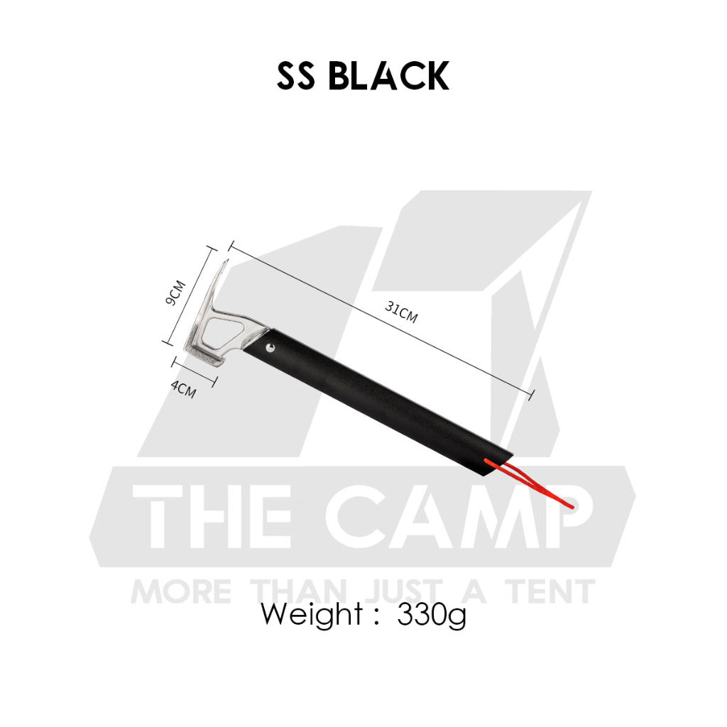 Camping Hammer Stainless Steel Copper Aluminium Brass Solid Wood Handle Peg Stake Nail Hammers Multifunction