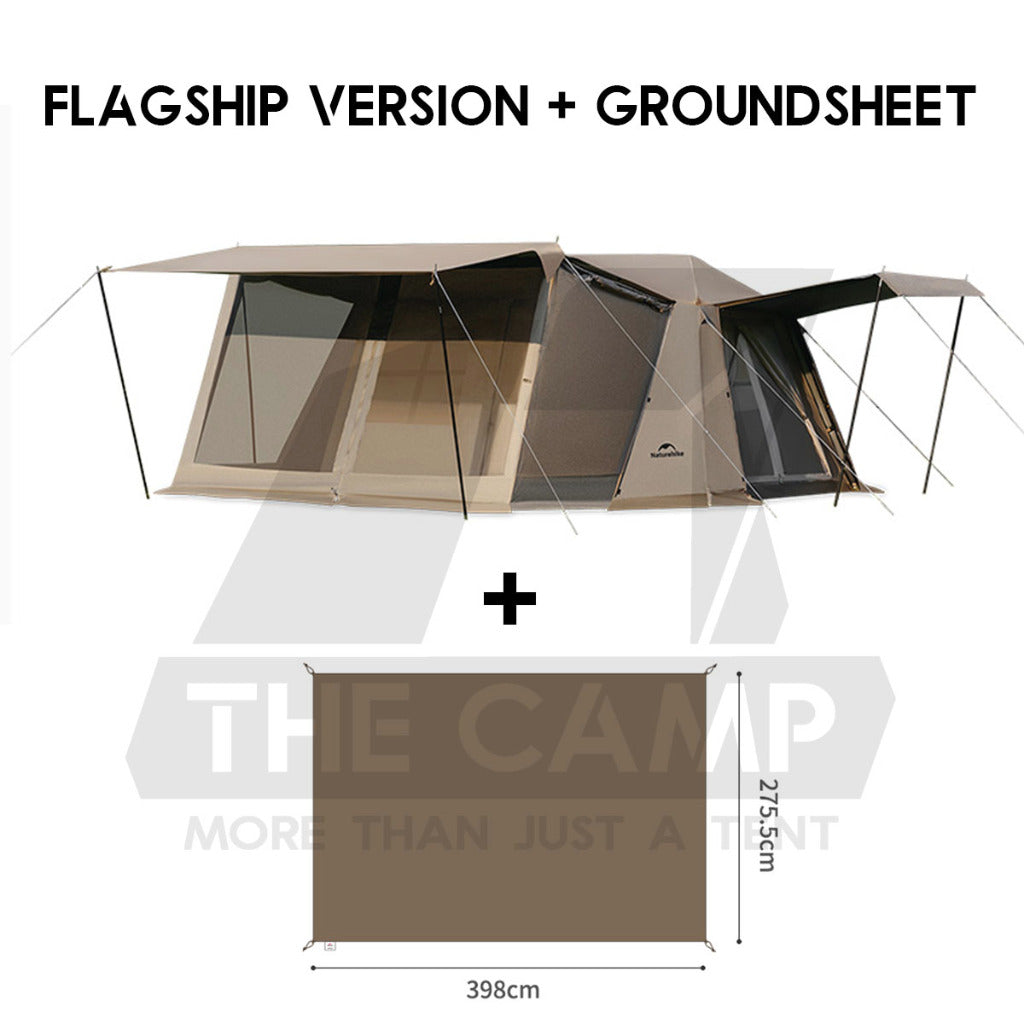 Naturehike Village 13 Auto Tent Automatic Ultimate Flagship Ti Black Silver Version Large Outdoor Flysheet CNH22ZP004