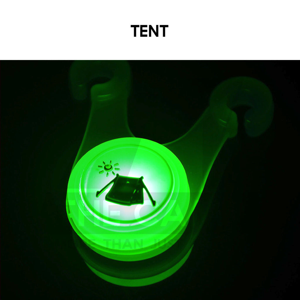 LED String Guard Light Mini Outdoor Camping Rope Hanging Warning Lamp Flashlight Safety Silicone Lampu Tali Battery