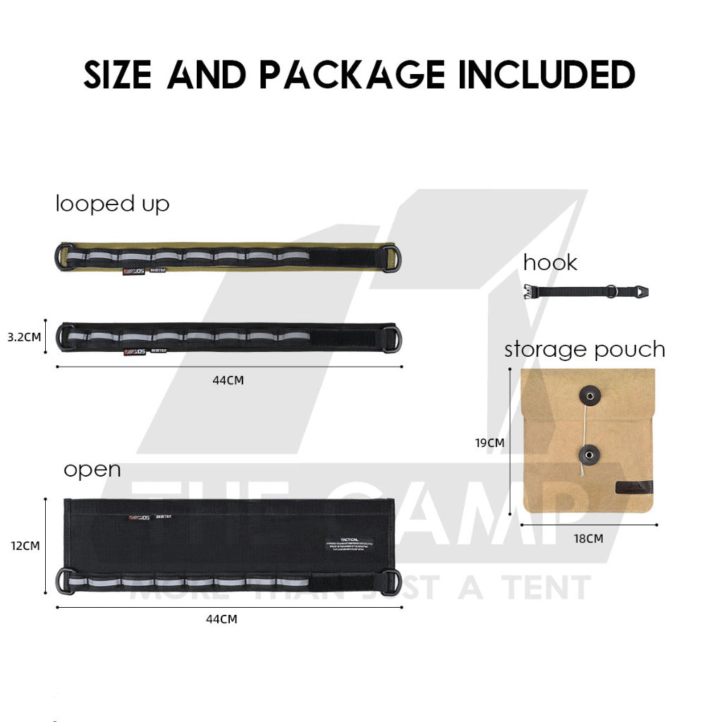 Shinetrip Hanging Loop Strap Molle System Kermit Chair Hanger Lamp Flysheet Pole Rod Bag Tactical Black