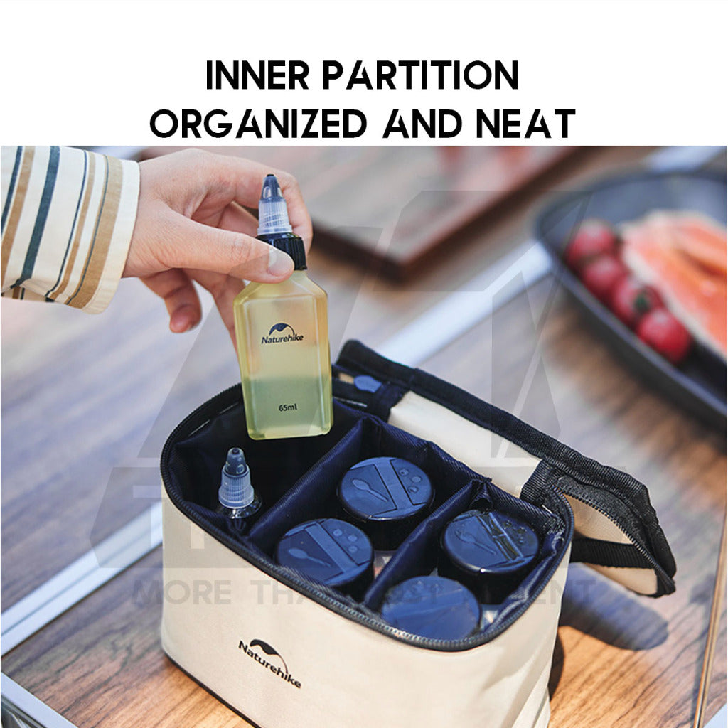 Naturehike Seasoning Set 6pcs 8pcs Oil Bottle Outdoor Camping Picnic Tableware BBQ Barbecue Condiment Bag CNH22CJ043