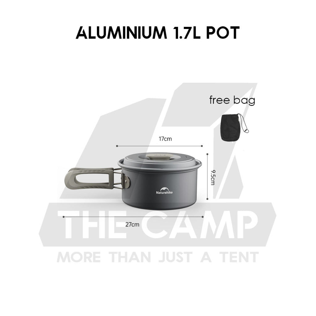 Naturehike Ceramic / Aluminium Cookware Non Stick Coating Cooking Pot Kettle Pan Camping Outdoor Picnic CNK2450CF013