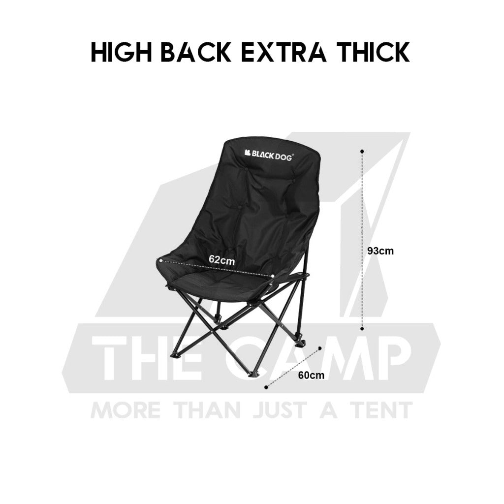 Blackdog Foldable Chair Camping Outdoor Foldable Folding Moon Chair Tent Table Flysheet Black CBD2300JJ020 CBD2300JJ026
