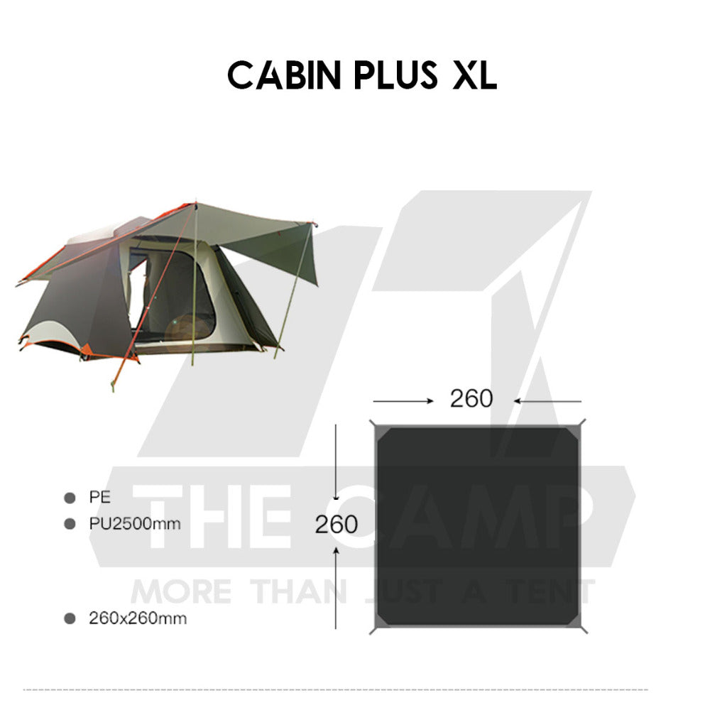 Vidalido Groundsheet for Tent Cabin XL Plus Poon Saan M L Teepee MS MX PRO Vicore Mini Large Thick Camping Mat PE