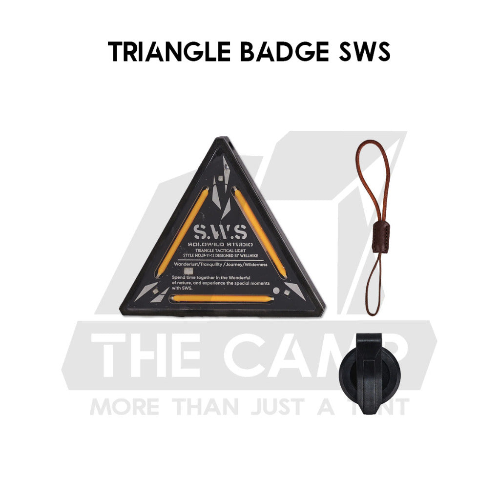 Wellhike SWS Triangle Badge Light Touch Sensor Outdoor Camping Rope Hanging Warning Lamp Flashlight Safety Lampu Tali