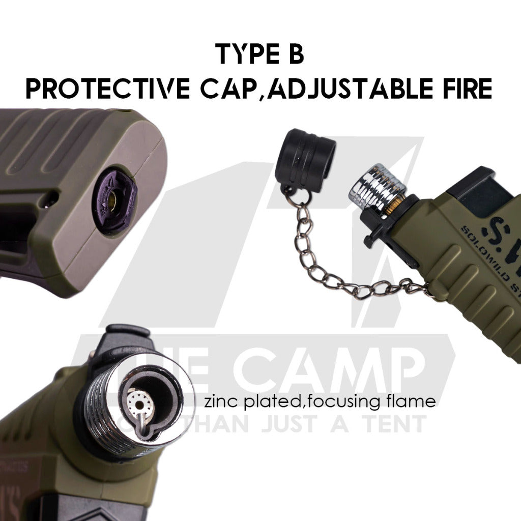 Wellhike SWS Torch Lighter Blue Jet Flame Gun Outdoor Camping Butane Gas Burner Portable Pemetik Api