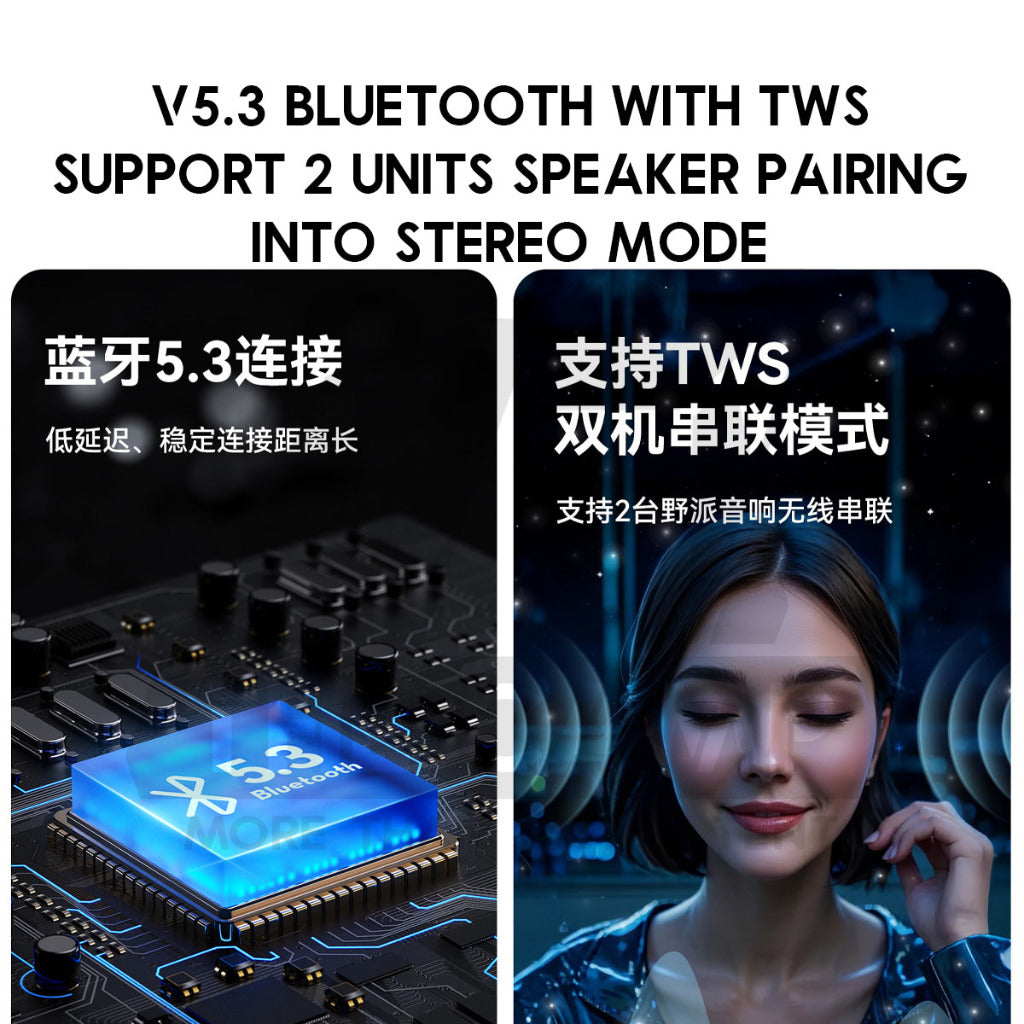 Blackdog x Lovork Outdoor Speaker Limited Edition with RGB TWS 5.3 Bluetooth Deep Low Bass High Volume CBD2450PJ021