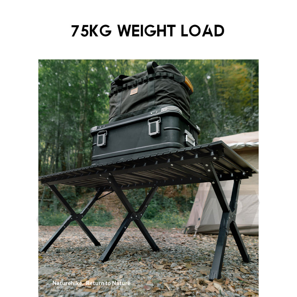 Naturehike T01 Egg Roll Table Mix Color Outdoor Camping BBQ Party Black Khaki Portable Foldable Meja CNK2550JJ018