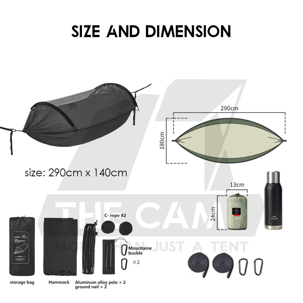 Naturehike Hammock Ultralight Double Hanging Mesh Anti Mosquito Outdoor Camping Bed Chair Table CNH22HJ001 NH21DC011