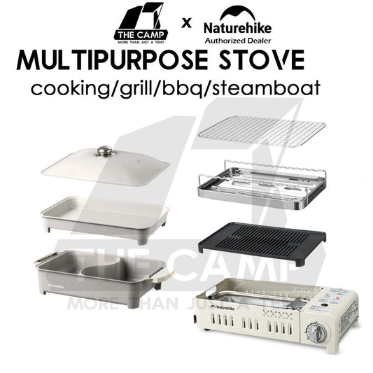 Naturehike Multipurpose Stove Grill BBQ Steamboat Hotpot Cassette Non Stick Frying Pan Outdoor Camping CNK2450CF033
