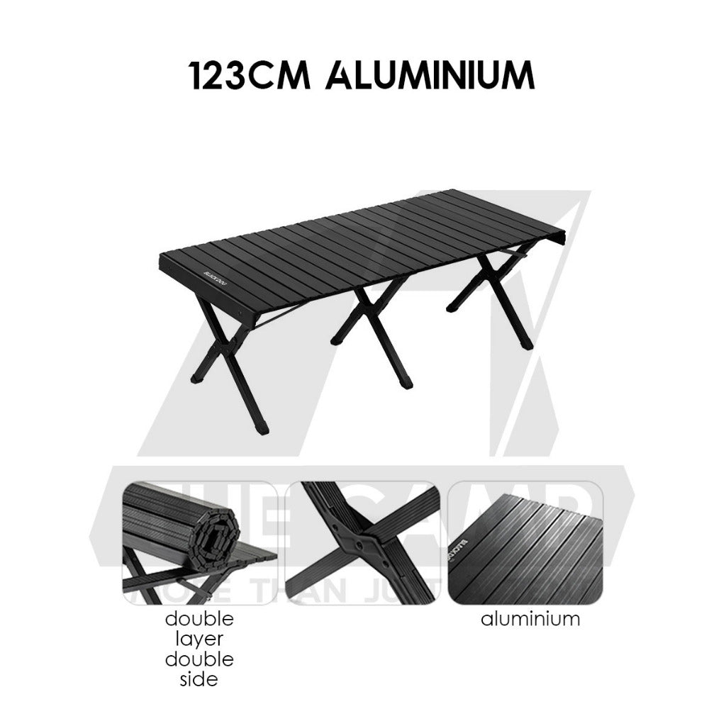 Blackdog Camping Table Folding Foldable Black Egg Roll Outdoor Aluminium Carbon Steel CBD2550JJ032 CBD2550JJ012