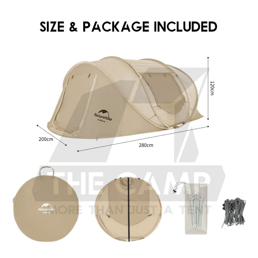 Naturehike Hand Thrown Pop Up Tent Quick Open & Close Automatic Auto Khemah Outdoor Camping CNH22ZP006