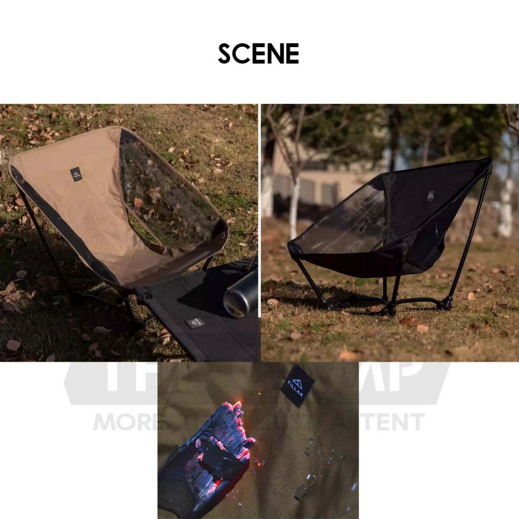 Tillak Moon Chair Low Back High Back 1000D Cordura Foldable Outdoor Camping Compact Size Kerusi Healing