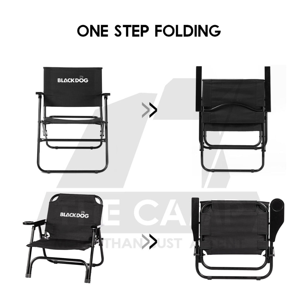Blackdog Foldable Chair Single Chairs V2 Director Chair Folding Camping Outdoor Tent Table Black BD-YZ002 CBD2450JJ025