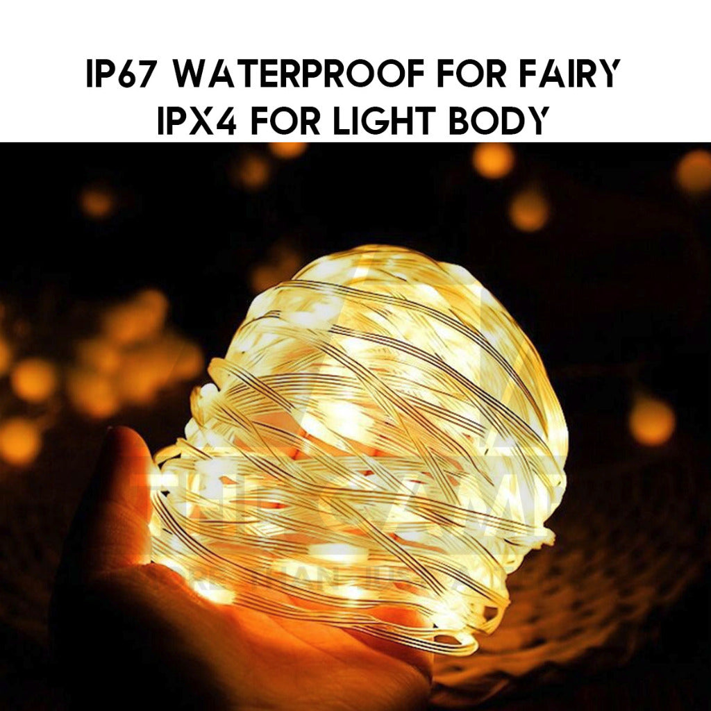 Outdoor LED Roller Fairy Light Fast Pull Bulb Ball String USB Battery 10m Camping Wedding Decoration Xmas Weatherproof