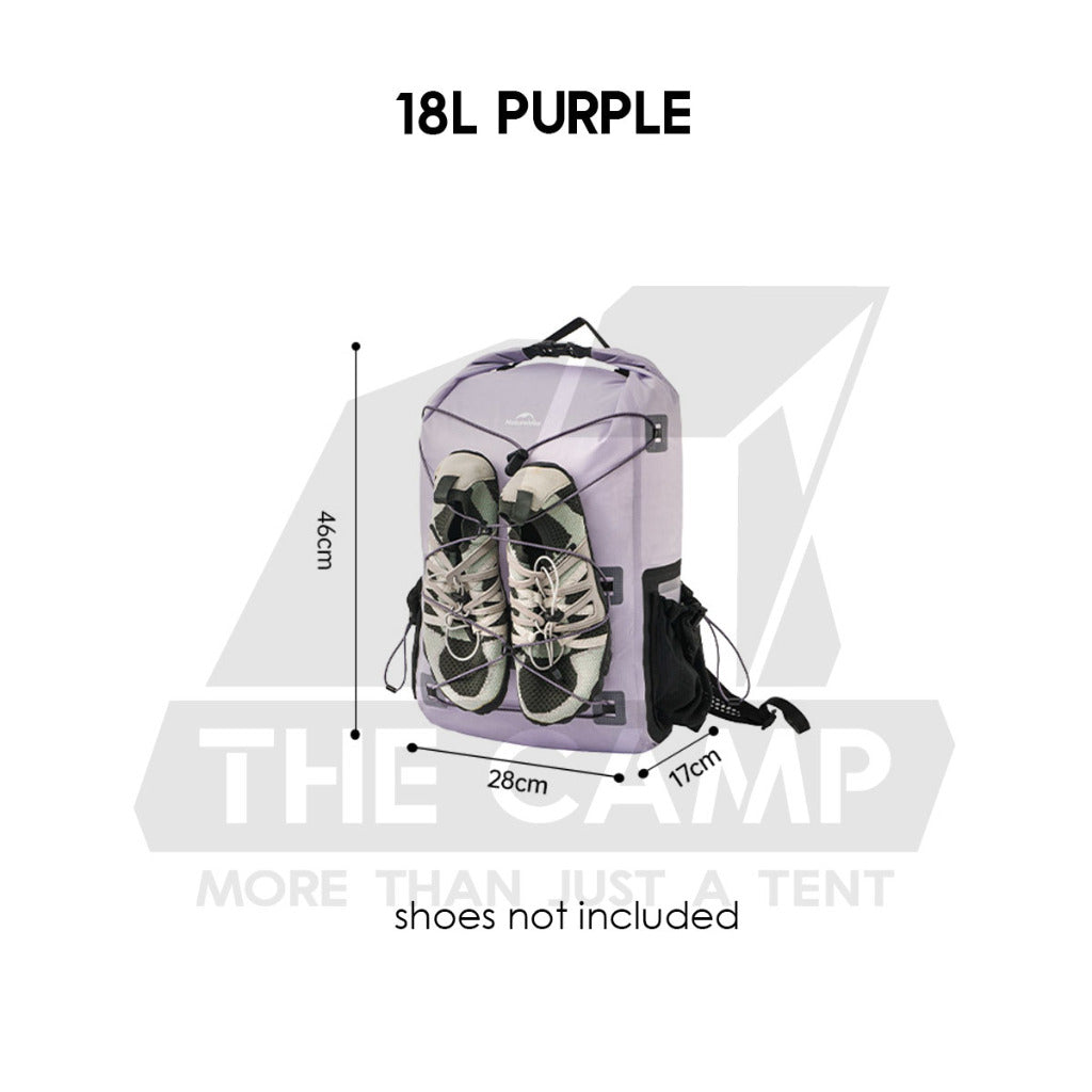 Naturehike Waterproof Backpack 18L 25L Outdoor Dry Wet Separation Storage Bag Hiking Swimming Beach CNH22BB003