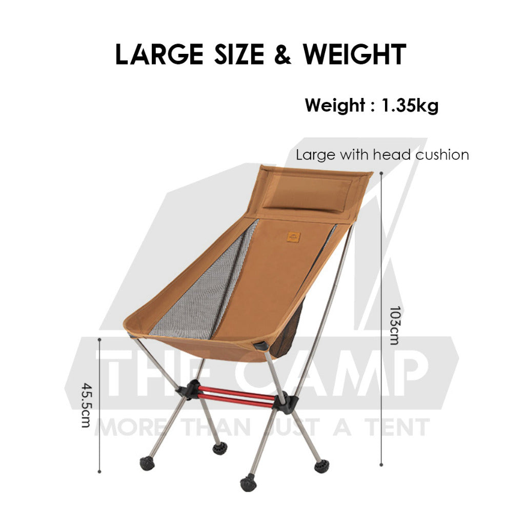 Naturehike 2024 UPGRADED Portable Moon Chair with Head Rest Outdoor Folding Foldable Camping CNK2350JJ017 CNK2350JJ018