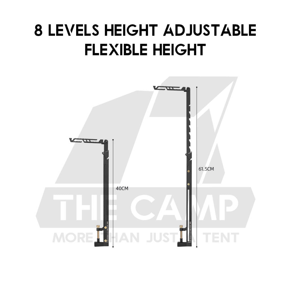 Shinetrip Lamp Pole Adjustable Height Outdoor Camping Stainless Steel Light Stand Rack Table Hanger A520
