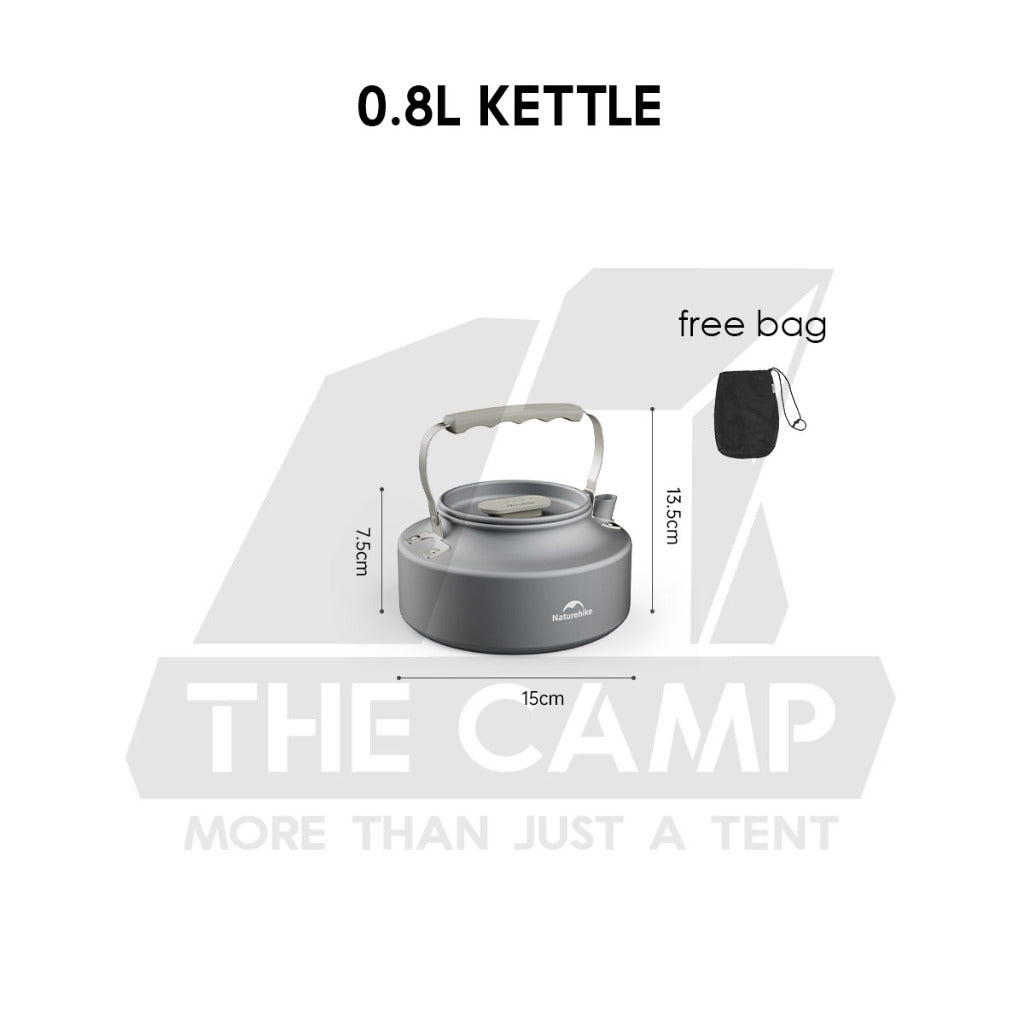 Naturehike Aluminium Cookware Set Cooking Set Pot Set Kettle Pan Pot Camping Outdoor Picnic CNK2450CF010