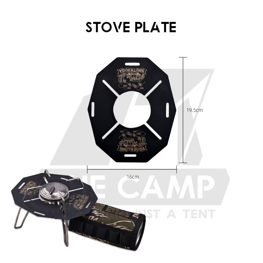 Wellhike SWS Spider Stove with Accessories Black Titanium Windshield Valve Turning Knob Regular Assist Bag Plate Rack