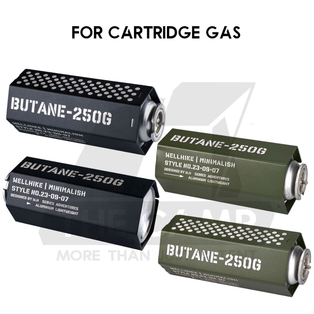 Wellhike SWS Metal Gas Cover / Sleeve Tactical Style Outdoor Camping Butane Protective Case Canister Cartridge