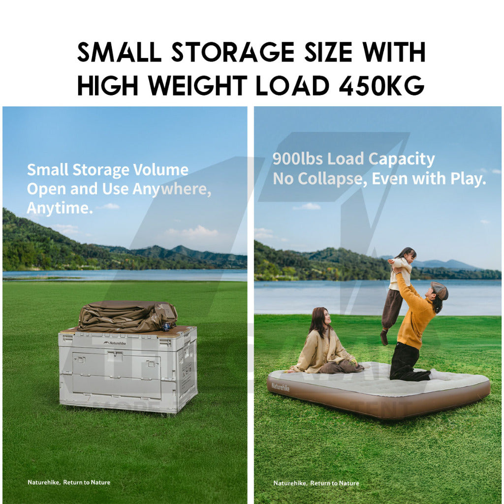 Naturehike Air Bed 25cm 38cm 45cm Single Double Triple with Pump Mattress Outdoor Camping Tilam Angin CNK2550WS013