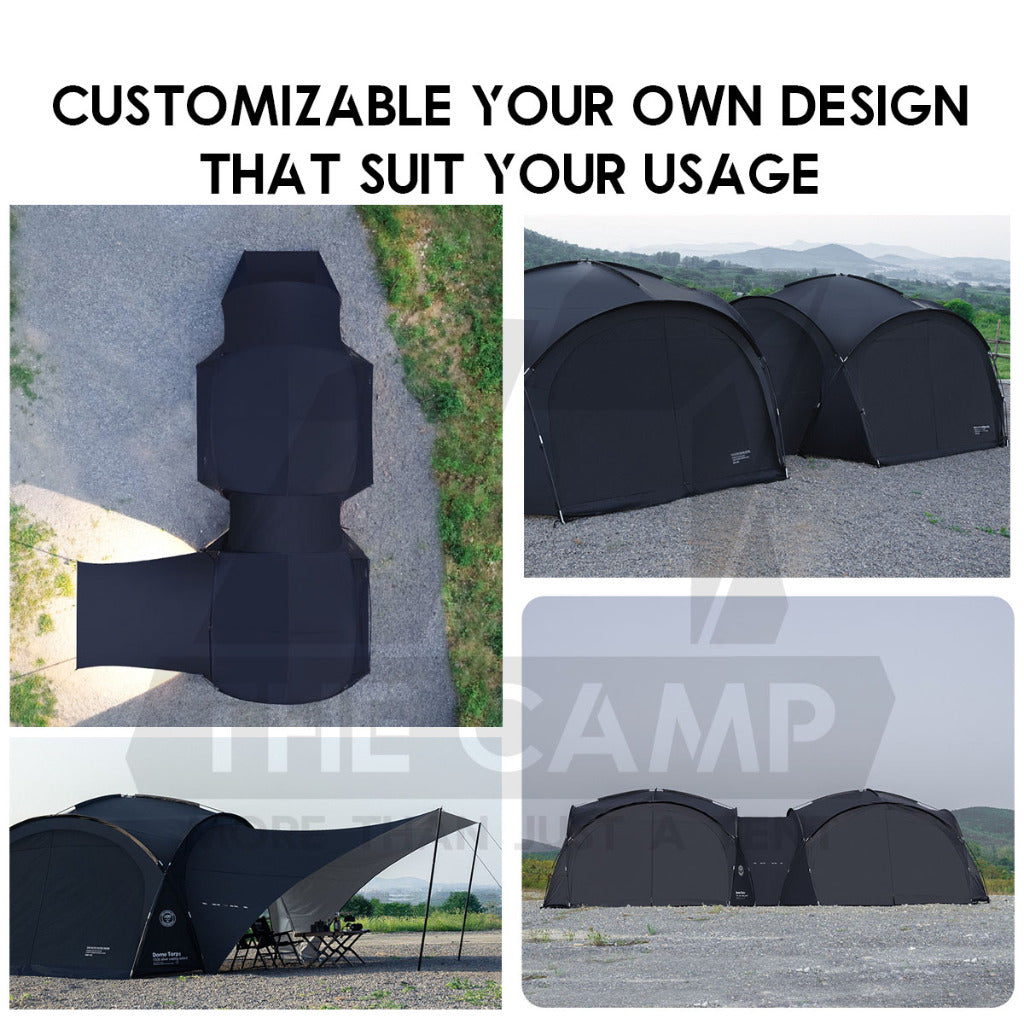 Shinetrip Dome Shelter V2 Tarp PU3000 Silver Coated Black Khaki Green Door Cloth Zip Mesh Net Flysheet Tent