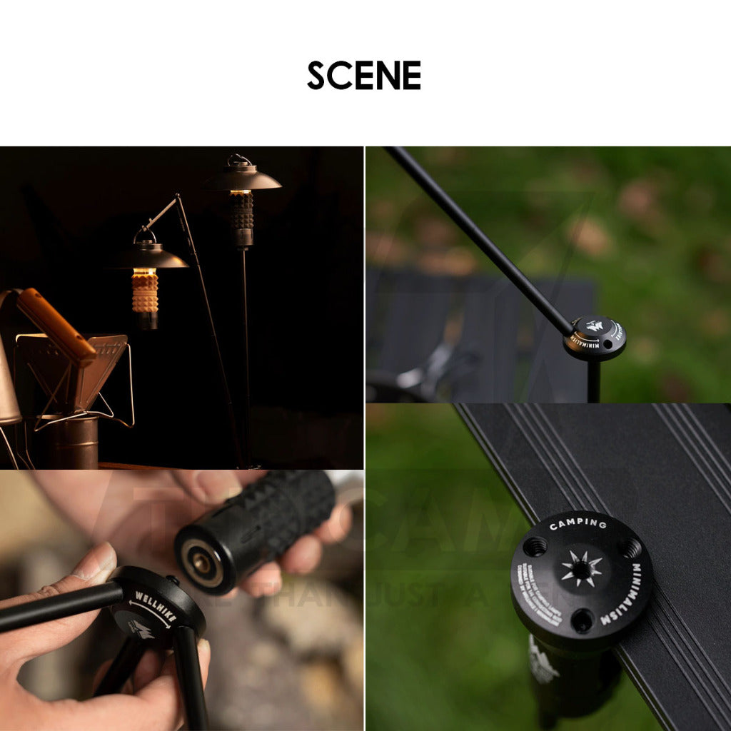 Wellhike SWS Multishape Lamp Pole Customizable Design Tactical Outdoor Camping Adjustable Height Table Light Stand