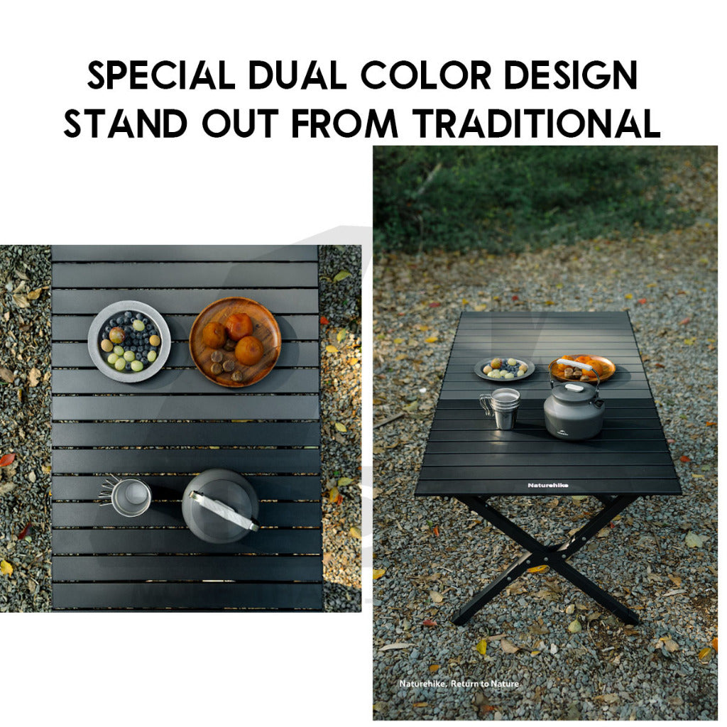 Naturehike T01 Egg Roll Table Mix Color Outdoor Camping BBQ Party Black Khaki Portable Foldable Meja CNK2550JJ018