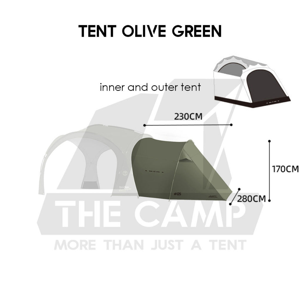 Shinetrip Dome Shelter V2 Tarp PU3000 Silver Coated Black Khaki Green Door Cloth Zip Mesh Net Flysheet Tent